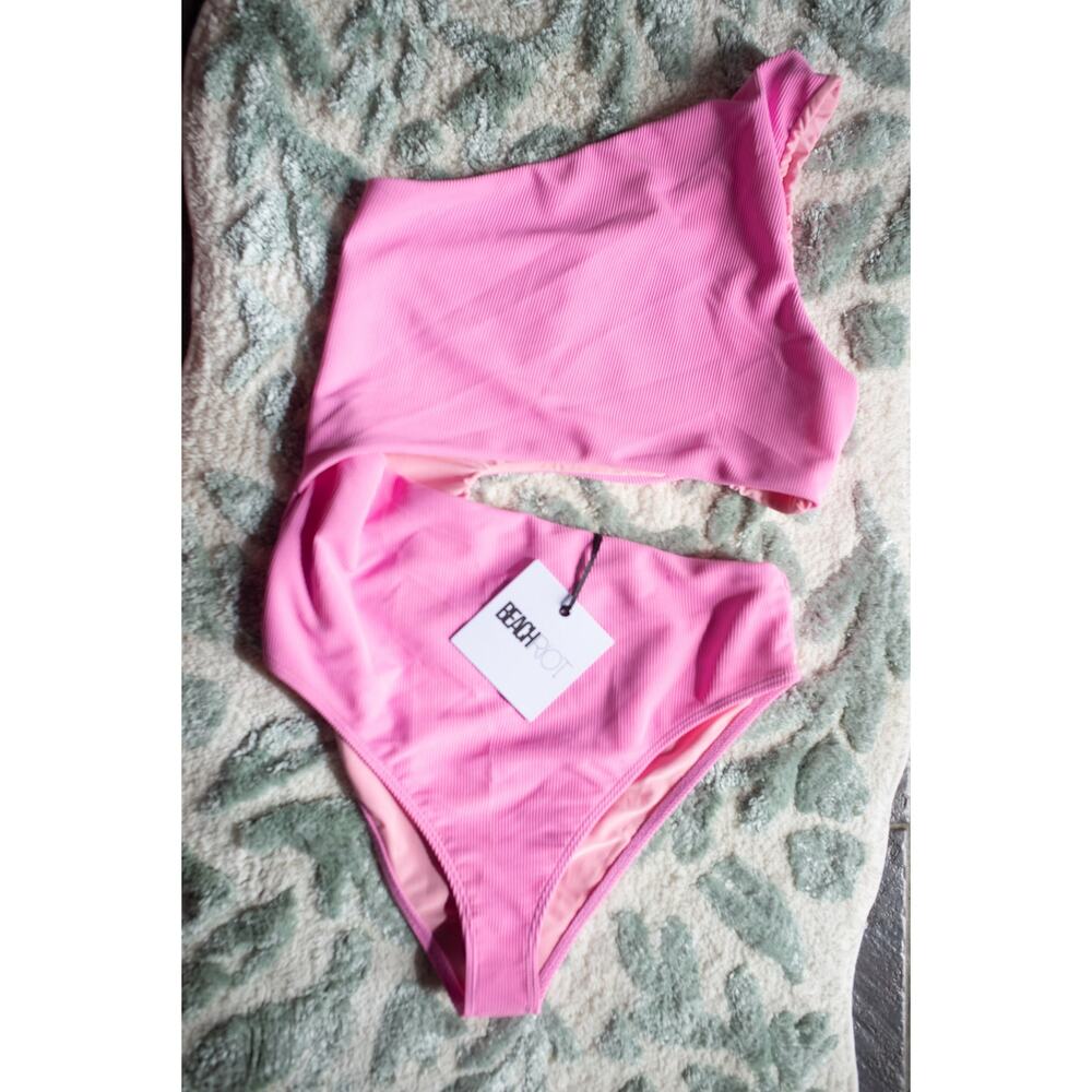 Free People Beach Riot Ribbed Celine One Piece Swimsuit Large - Picture 3 of 5